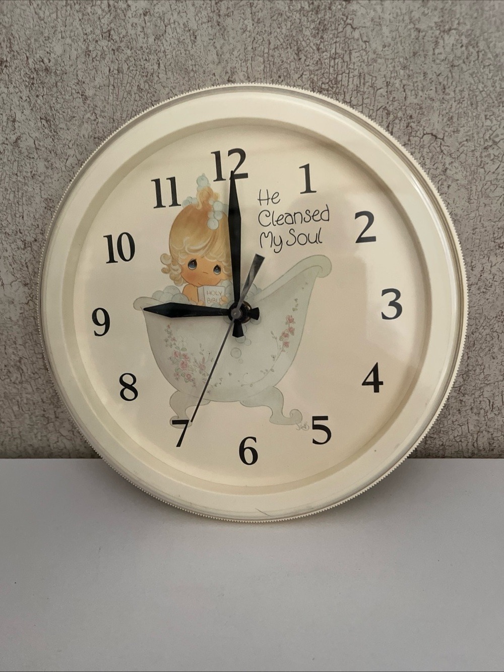 Precious Moments Clock He Clensed My Soul Seth Thomas Model 6110 Works